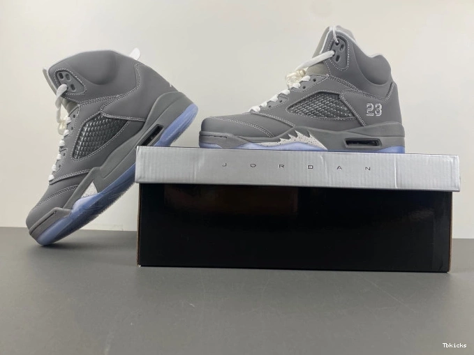 Reps TBK 136027-005 Jordan Wolf Retro 5 Air Grey 0704